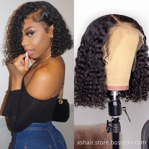 Morden Style 360 Full Lace 30 Inch 613 Virgin 250 Density 200% Kinky 12A 100% Human Hair Pixie Wig